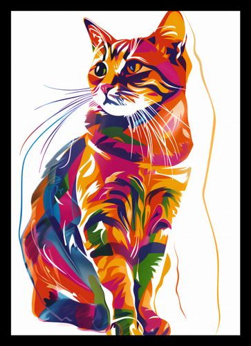Plakat 21x29,7cm Nasycony Kot na Arena.pl