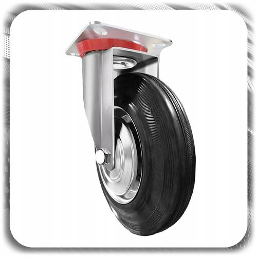 KÓŁKA OBROTOWE JEZDNE 125mm 400kg KOŁA METALOWO GUMOWE Z HAMULCEM DO na Arena.pl
