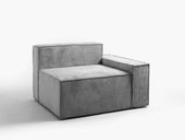 Moduł sofy MODU 130/95 BL - szare niebo, sofa modułowa, mebel modułowy