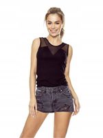 Damska koszulka bokserka czarna Eldar, r. L