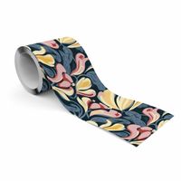 Pasek Dekoracyjny Bordiura Abstrakcyjne KWIATY Liście Ornamenty