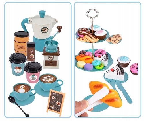 SERWIS DLA DZIECI XXL zestaw do herbaty kawy filiżanki cukiernia kawiarnia na Arena.pl