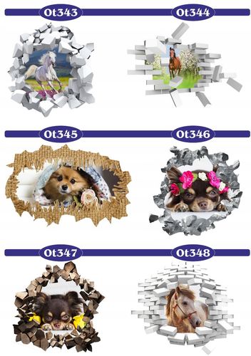 Naklejka samoprzylepna 3D postacie bajkowe dziura na Arena.pl