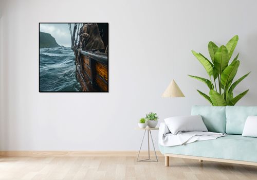 Plakat 90x90cm Statek na Falach na Arena.pl