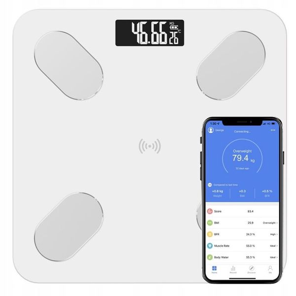 Inteligentna Waga Łazienkowa Analityczna Precyzyjna Elektroniczna Cyfrowa zdjęcie 1