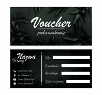 VOUCHERY PODARUNKOWE na zakupy lub usługi 60 szt. ciemny PODARUNEK PREZENT