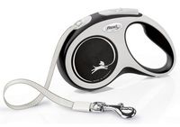 Smycz automatyczna z blokadą dla psa - Flexi New Comfort taśma S 5m czarna