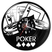 Zegar ścienny z płyty winylowej Poker 1072.14