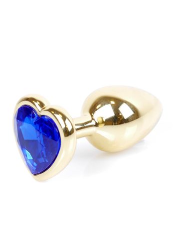 Plug-Jewellery Gold  Heart PLUG- Dark Blue na Arena.pl