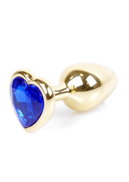 Plug-Jewellery Gold  Heart PLUG- Dark Blue zdjęcie 6
