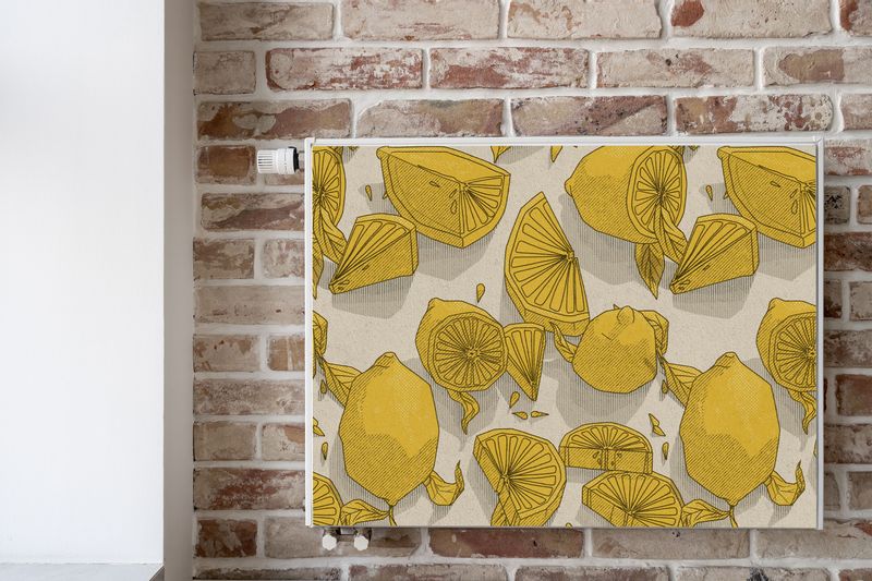 Osłona MAGNETYCZNA Na Grzejnik Wzór Cytryn Owoce Cytrusy 120cm x 60cm zdjęcie 6