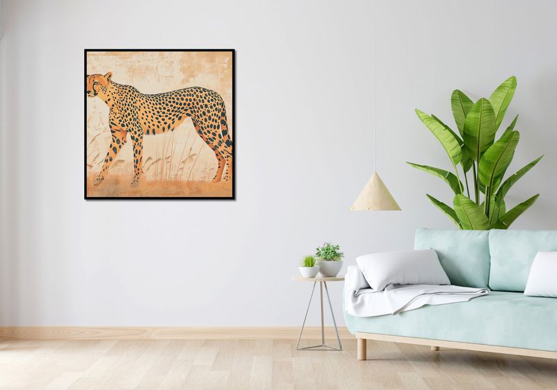 Plakat 90x90cm Gepard w Ruchu zdjęcie 4