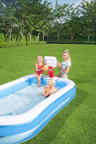 BASEN DMUCHANY DZIECIĘCY DO GRY W KOSZYKÓWKĘ 251x168cm BESTWAY 54122 na Arena.pl