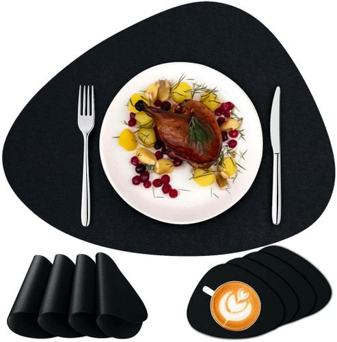 Komplet 8 podkładek na stół TRIVAL BLACK na Arena.pl