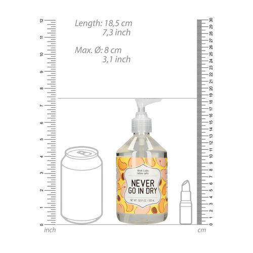 Never Go In Dry - Waterbased Anal Lubricant -  500 Ml na Arena.pl