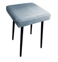 Taboret MAX BL06 szary błękit podstawa czarna