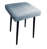 Taboret MAX BL06 szary błękit podstawa czarna