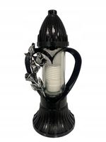 Znicz serce szklany 3D wkład tuba szklana róża 31 cm