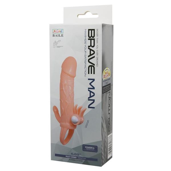 BAILE - BRAVE MAN SKIN 6,69" MULTI-SPEED vibration zdjęcie 6