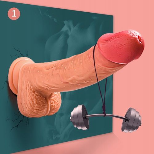 realistyczne dildo Analne wibrator z pilotem 21.5cm, 8 wibracji i 6 pchnięć na Arena.pl