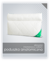 Poduszka anatomiczna mikrofibra z wałkiem AMZ 50x60