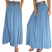 SPÓDNICA DAMSKA SPÓDNICZKA DŁUGA MAXI LETNIA KOBIECA ZWIEWNA BŁEKITNA 2662