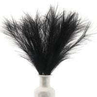 Czarna sztuczna trzcina trawa pampasowa dekoracyjna zestaw 7szt wystrój