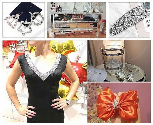 TAŚMA TERMO 1m ozdobna cyrkonie hotfix termoprzylepna cyrkoniami srebrna na Arena.pl