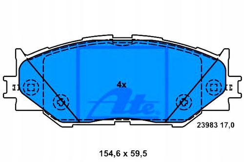 KLOCKI HAM PRZOD LEXUS IS220D 05- ATE na Arena.pl
