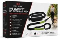 PAS BIODROWY DO BIEGANIA Z PSEM SMYCZ ELASTYCZNA HANDS FREE SASZETKA 193 CM
