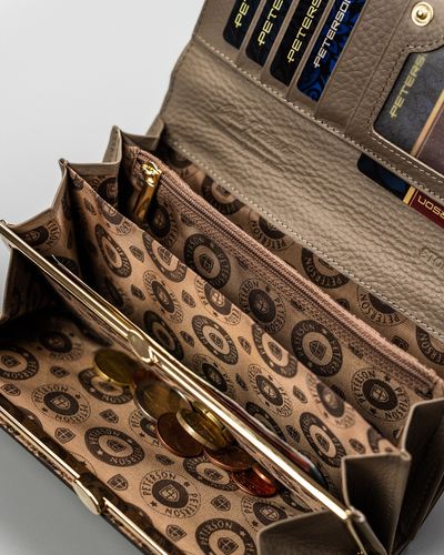 duży portfel damski z wężowym wzorem - peterson na Arena.pl