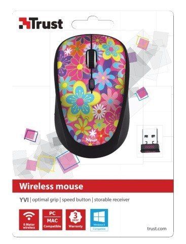Yvi Wireless Mouse - flower power na Arena.pl