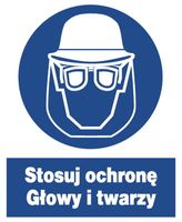 ZNO-27 -ZNAK nakazu- Stosuj ochronę głowy i twarzy