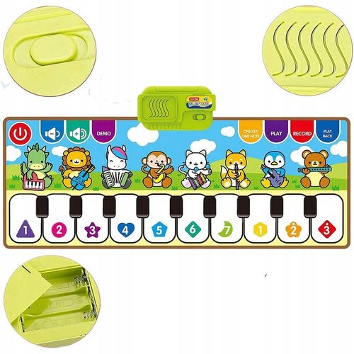 MATA MUZYCZNA DO TAŃCZENIA DLA DZIECI INTERAKTYWNA PIANINKO NAGRYWANIE GRA na Arena.pl