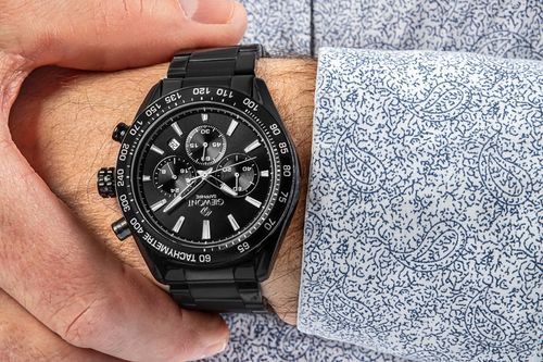 zegarek męski giewont chronograph sapphire czarny gw9580-b2 na Arena.pl