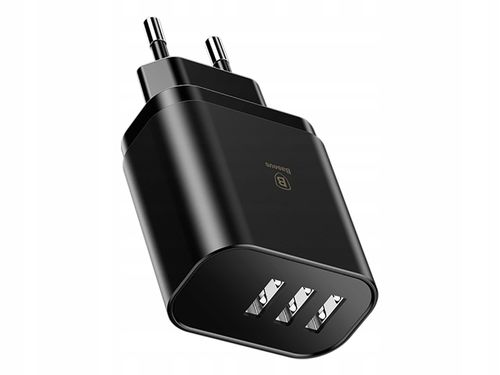 BASEUS MOCNA ŁADOWARKA SIECIOWA 3X USB 3A LED na Arena.pl