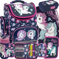 TORNISTER DZIEWCZĘCY JEDNOROŻEC ZESTAW 5el UNICORN