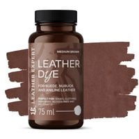 farba do zamszu, nubuku, aniliny kolor średni brąz 75ml leather expert