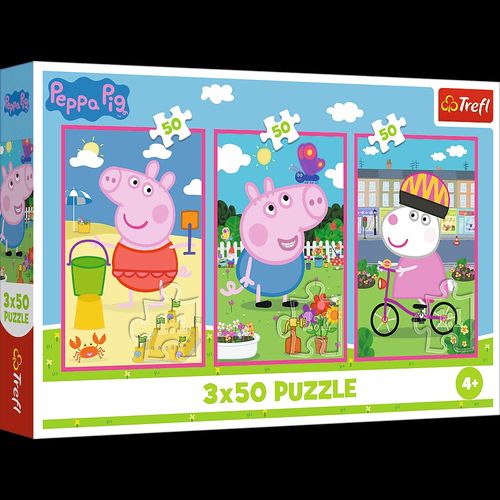 Puzzle 3X50 Siła Przyjaźni Świnka Peppa 34877 na Arena.pl