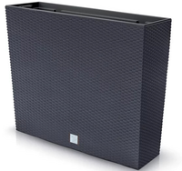 PROSPERPLAST Doniczka rattanowa wysoka czarna wkład mrozoodporna 77x68,6 cm