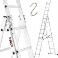 Drabina aluminiowa wielofunkcyjna na schody 3x10 HIGHER 6,04m Hobby 150kg