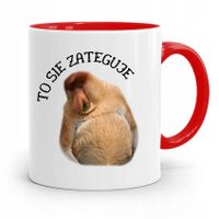 Kubek Czerwony Nosacz Janusz To Sie Zateguje Z Nadrukiem Ze Zdjęciem