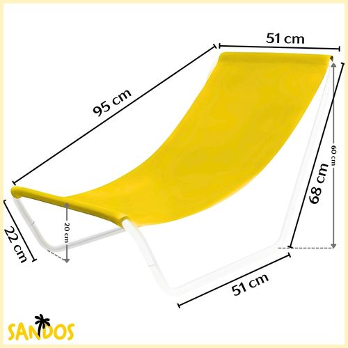 Leżak plażowy do opalania składany żółty KAONA na Arena.pl