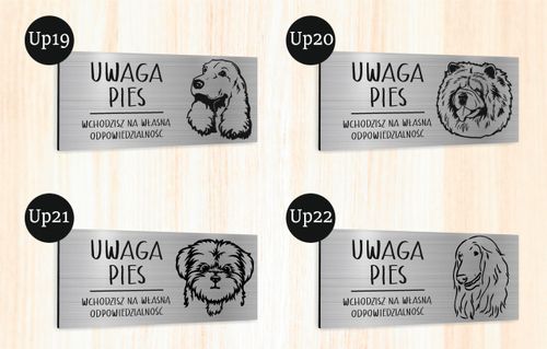 Tabliczka dibind uwaga pies Bulterrier 20x10 cm NADRUK UV na Arena.pl