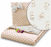 KOCYK MINKY 75x100 cm KOŁDERKA + PODUSZKA OTULACZ KOMPLET BABYMAM