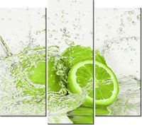 90 80CM OBRAZ T3 ELEM LIMONKA WODZIE DRUK ŚCIENNY