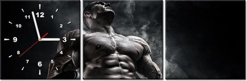 30 90CM OBRAZ 3 ELEM MĘŻCZYZNA SIŁOWNI STALOWYM KOLORZE ŚCIENNY PŁOTNO DRUK na Arena.pl