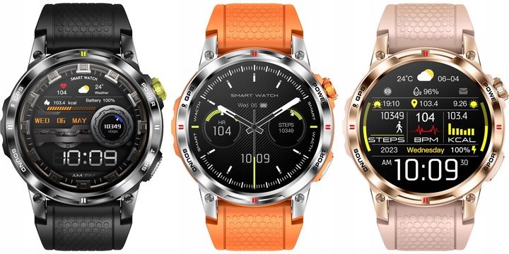 SMARTWATCH DAMSKI Z GPS MENU PL AMOLED 400mAh ROZMOWY CIŚNIENIE PULS SPORT zdjęcie 7