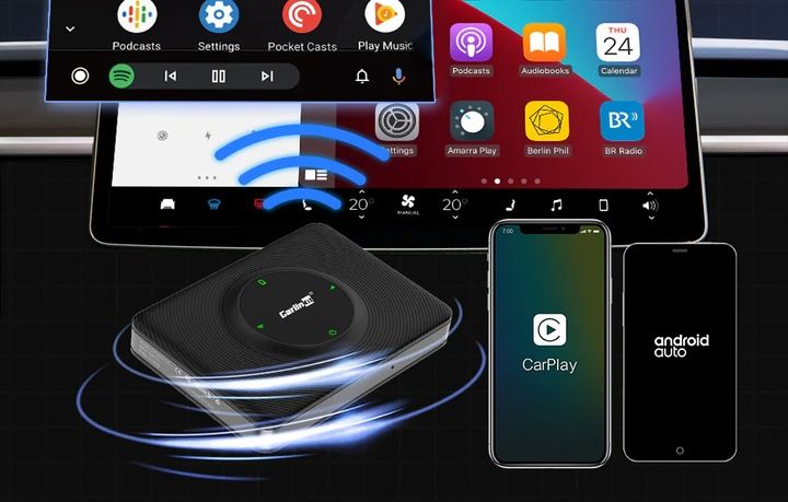 Carlinkit T2C Bezprzewodowy Adapter Android Auto Carplay Bluetooth Tesla zdjęcie 2