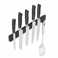 LISTWA MAGNETYCZNA NA NOŻE KLUCZE NARZĘDZIA 40CM CZARNA SAMOPRZYLEPNA